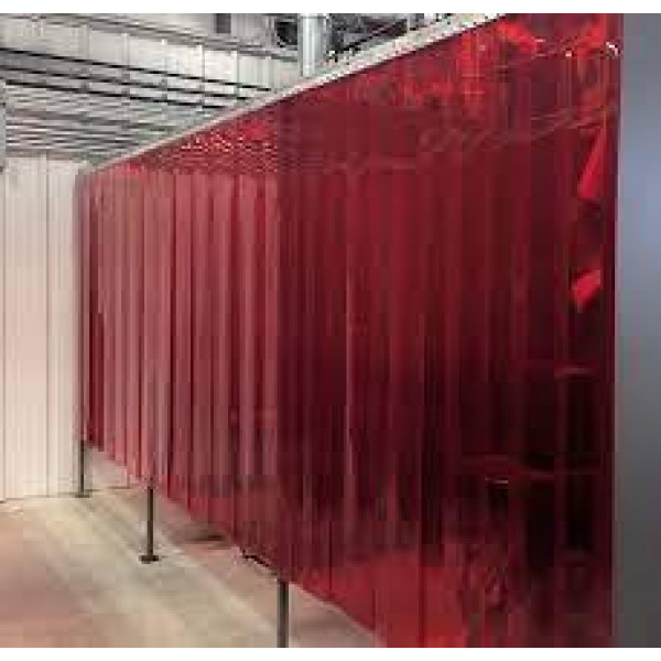 ПВХ завіси. Стрічка 2,0х200мм. (червона для зварювання) для промислових штор