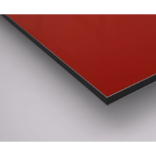 Композитная алюминиевая панель 3 мм, RAL 3020 красный (порезка по размеру)