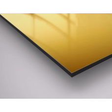 Композитная алюминиевая панель 3 мм, RAL золото зеркальное (порезка по размеру)