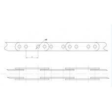 Ланцюги Тягові пластинчасті ГОСТ 588-81 Прісоєденітельні елементи Тип 2-2.