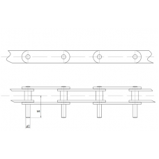 Ланцюги Тягові пластинчасті ГОСТ 588-81 Прісоєденітельні елементи Тип 3.