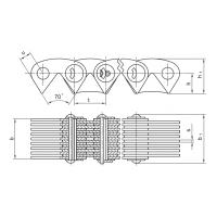 Ланцюги Приводні зубчасті ГОСТ 13552-81 Тип 1 (з однобічним зачепленням)