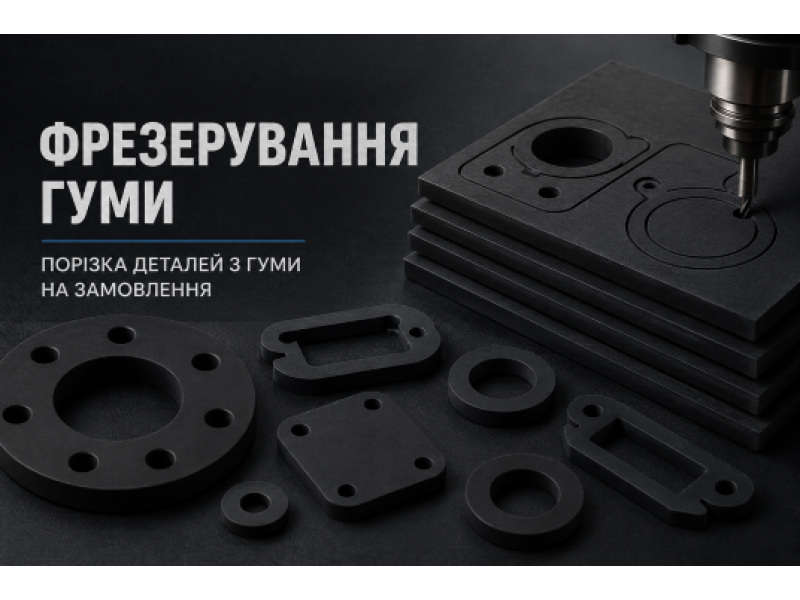 Фрезерування гуми - порізка деталей з гуми на замовлення