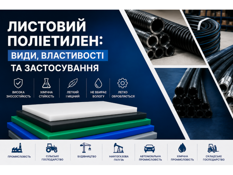 Поліетилен листовий - властивості та основні види