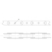 Цепи Тяговые пластинчатые ГОСТ 588-81 Присоеденительные элементы Тип 2-1.