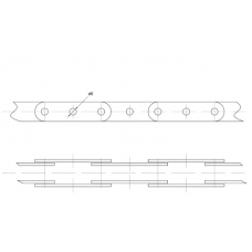 Цепи Тяговые пластинчатые ГОСТ 588-81 Присоеденительные элементы Тип 2-1.