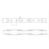 Цепи Тяговые пластинчатые ГОСТ 588-81 Присоеденительные элементы Тип 2-2.