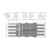 Цепи Приводные зубчатые ГОСТ 13552-81 Тип 2 (с двухсторонним зацеплением)