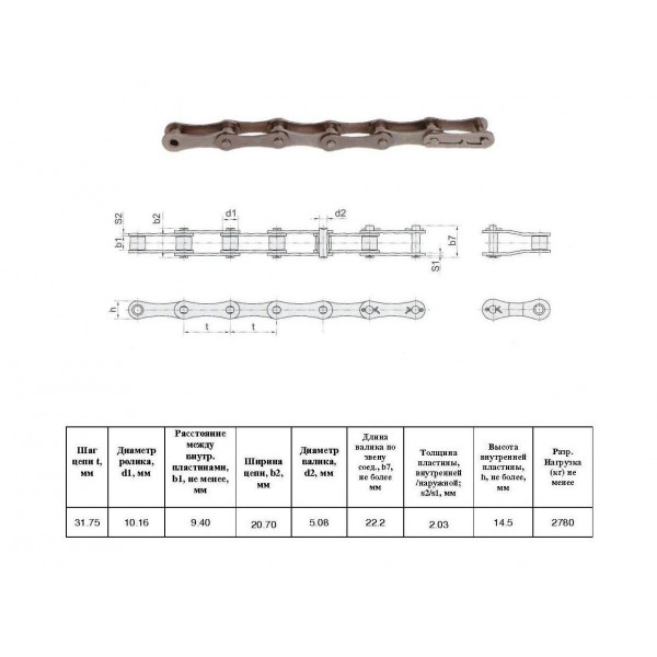 Ланцюг 2050 L=5,0 м (157 L) (CT Chain)