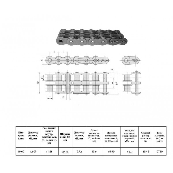 Ланцюг 12B-2 L=5.01 м (263 L) (CT Chain)