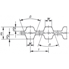 РЕМЕНЬ D-XL   (ШАГ 5,08 ММ) ЗУБЧАТЫЙ