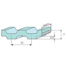 Ремень DT-10 полиуретановый (шаг 10 мм) зубчатый двусторонний