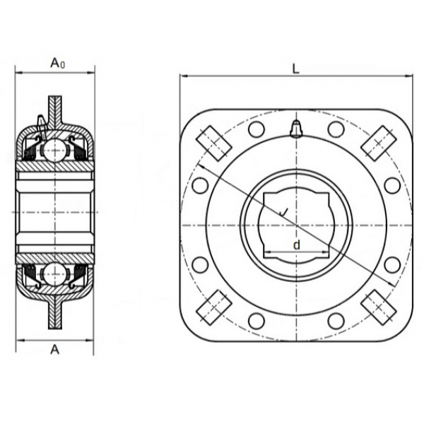 Корпус с подшипником FD 211-39 SQ2