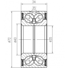 Підшипник DAC 35720034