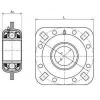 Корпус с подшипником DHU 1 1/2 R209 FD209RB