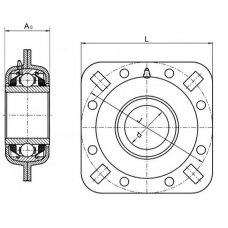  Корпус с подшипником DHU 1 1/4 S209 FD209RK