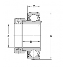 Подшипник YET 206 (AEL206 NOH)