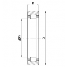 Подшипник 292208 (RNU208E)
