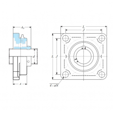  Корпус с подшипником UCF 206