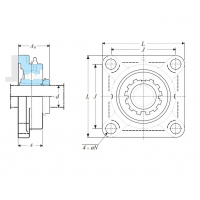 Корпус с подшипником UKF 211-J7
