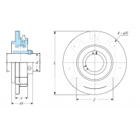 Корпус із підшипником UCFC 211-J7