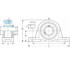 Корпус с подшипником UCP 201