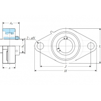 Корпус с подшипником UCFL 210