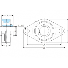 Корпус с подшипником UCFL 202