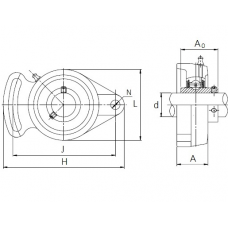 Корпус с подшипником UCFA 204