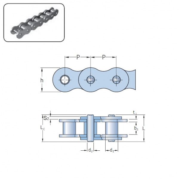 Ланцюг PHC 06B-2X10FT (SKF)
