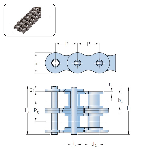 Ланцюг PHC 05B-2X5MTR (SKF)