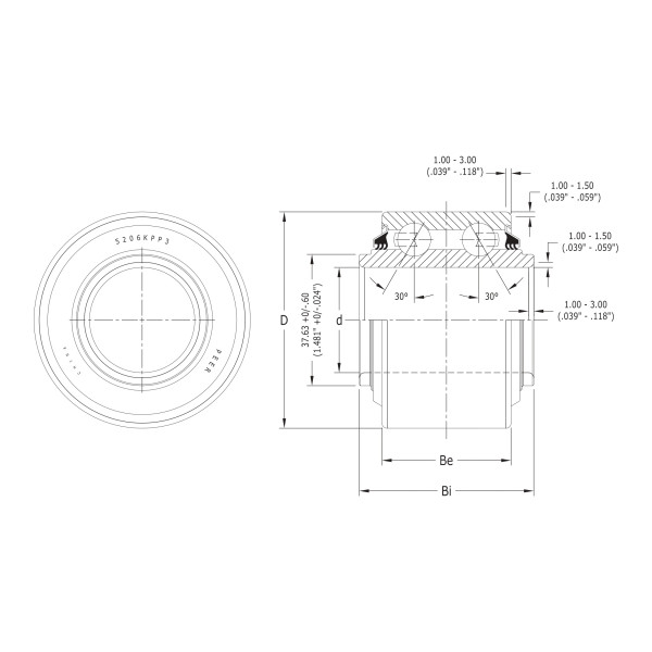 Підшипник PER.5206RPP3 PEER