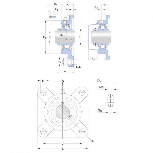 Подшипник в корпусе UCF209/H SKF