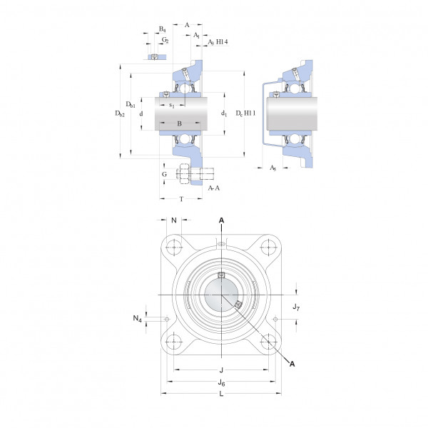Підшипник в корпусі FY35 TF SKF