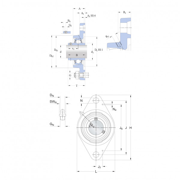 Підшипник в корпусі FYTB 25 TF SKF