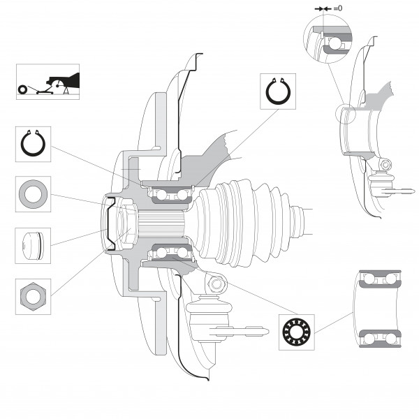 Підшипник VKBA1480 (DAC40750037) SKF (30818024)