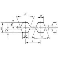 РЕМЕНЬ D-XL   (ШАГ 5,08 ММ) ЗУБЧАТЫЙ