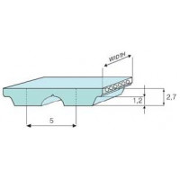 Ремінь AT-5 поліуретановий (крок 5 мм) зубчастий