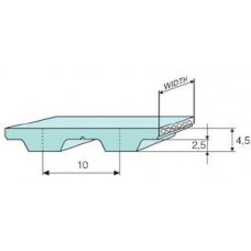 Ремінь Т-10 поліуретановий (крок 10 мм) зубчастий