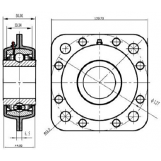 Корпус с подшипником ST740B (FD211RBA, FD 211-2 3/16 RD)