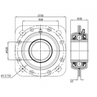 Корпус с подшипником DHU 491 A