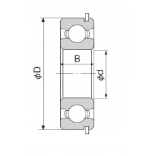 Подшипник 50206 (6206 NR)