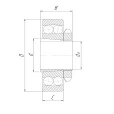 Підшипник 11204 (1205K+H205)