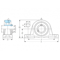 Корпус с подшипником UCP 306