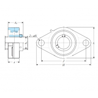 Корпус с подшипником UCFL 212