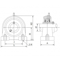 Корпус із підшипником UCPA 210