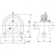  Корпус с подшипником UCPA 209