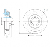 Корпус с подшипником UCFC 207