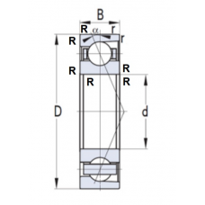 Подшипник 46222 Л (7222АСМ)