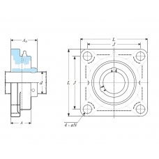 Корпус с подшипником UCF 205-J7